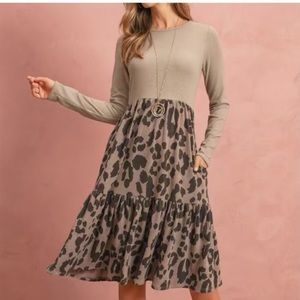 Animal print dress (new)